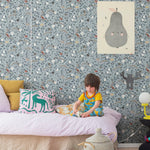 Pixie Shore Rebel Walls behang Sky lichtblauw bloemenbehang voor de meisjeskamer en babykamer R18112