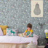 Pixie Shore Rebel Walls behang Sky lichtblauw bloemenbehang voor de meisjeskamer en babykamer R18112