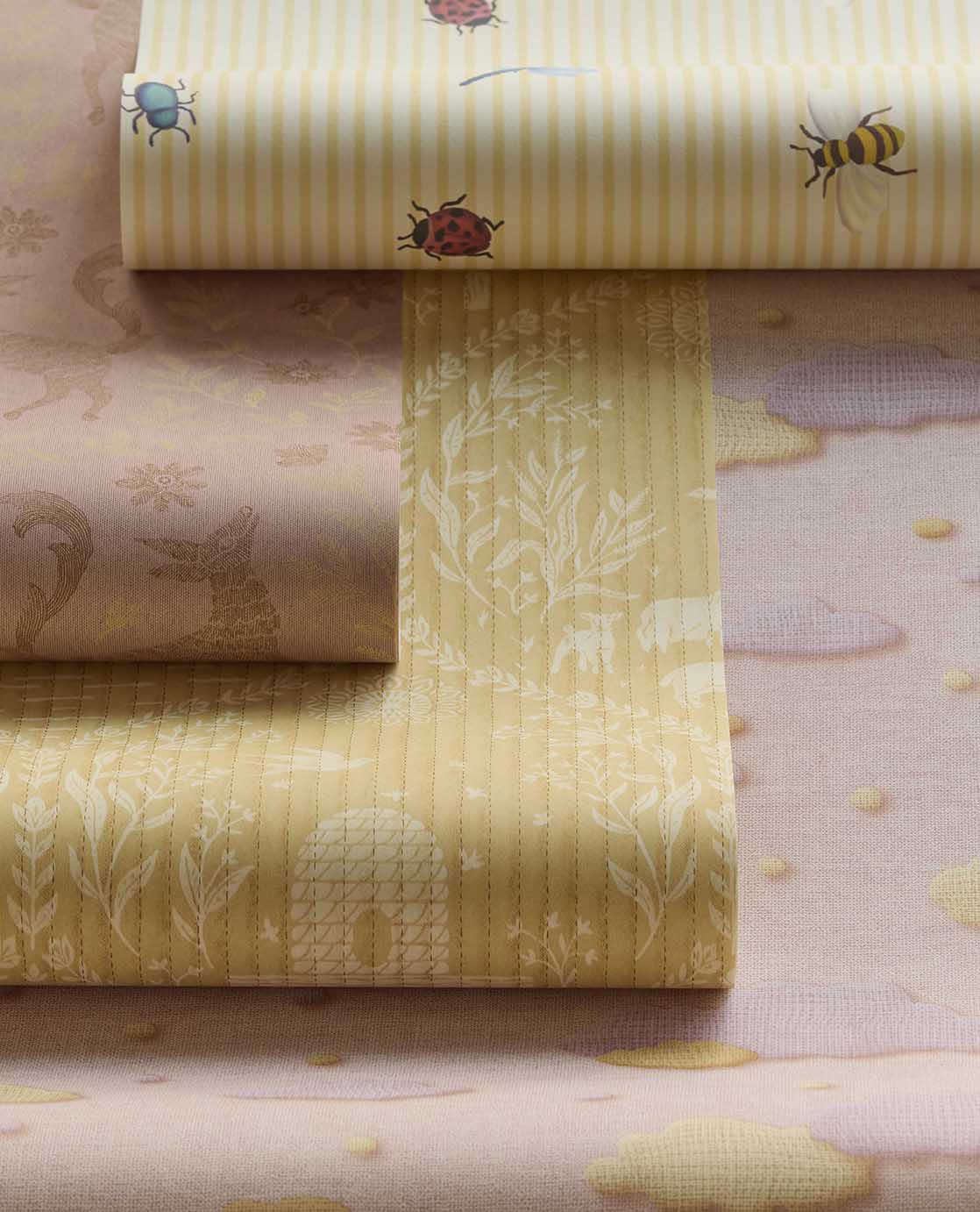 Eijffinger Tiny Treasures Dieren Gestreept - Oker