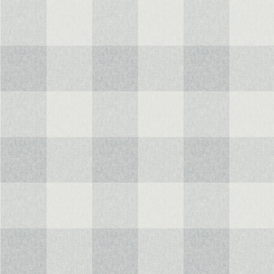 Sandberg Geblokt Behang Lykke - Misty Blue