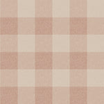 Geruit geblokt behang voor de kinderkamer babykamer meisjeskamer Lykke Sandberg textiellook terracotta roze S10230