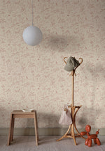 Sandberg Bosdieren behang voor de kinderkamer babykamer Hollie terracotta roze S10641