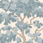Bomen behang Eken van Sandberg kinderkamer babykamer jongenskamer meisjeskamer neutrale kinderkamer lichtblauw met beige S10790