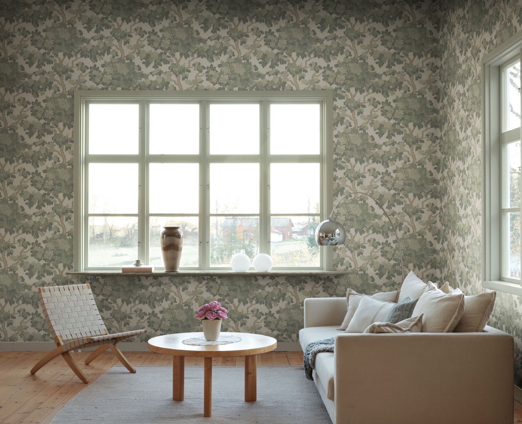 Sandberg Behang Eken - Garden Green
