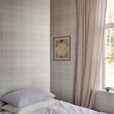 Schotse ruit behang voor kinderkamer, jongenskamer Ranold Sandberg light grey licht grijs S11017