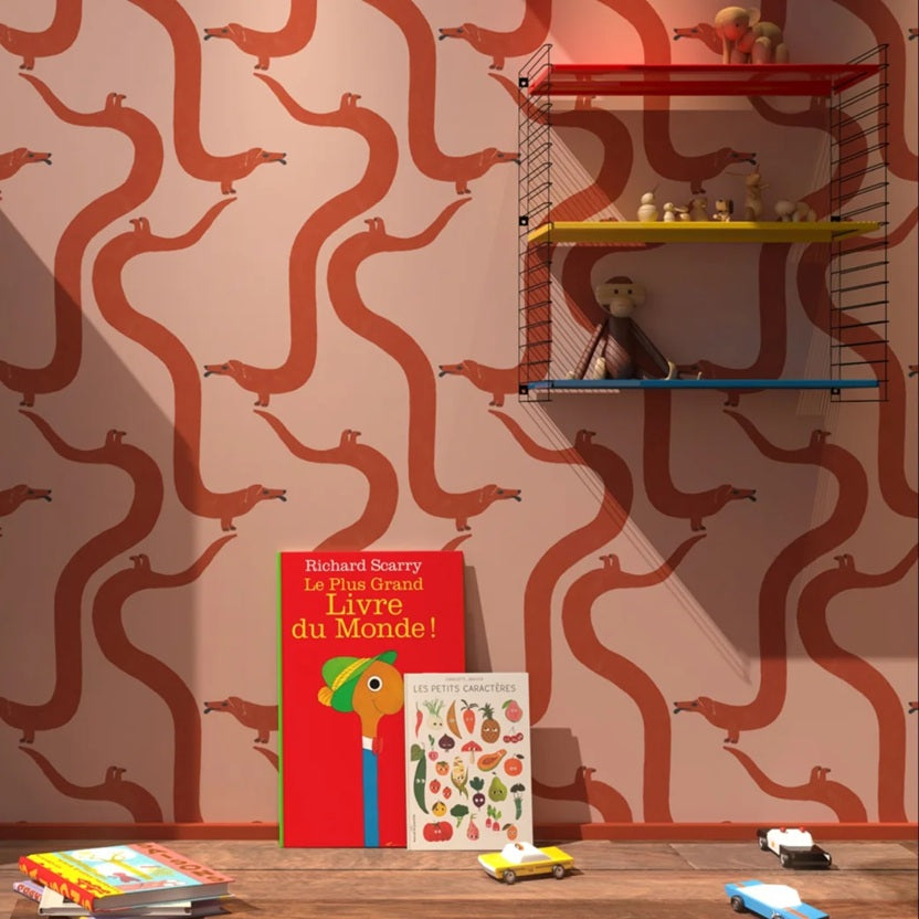 Season Paper Acrobatic teckels honden behang voor de kinderkamer terra