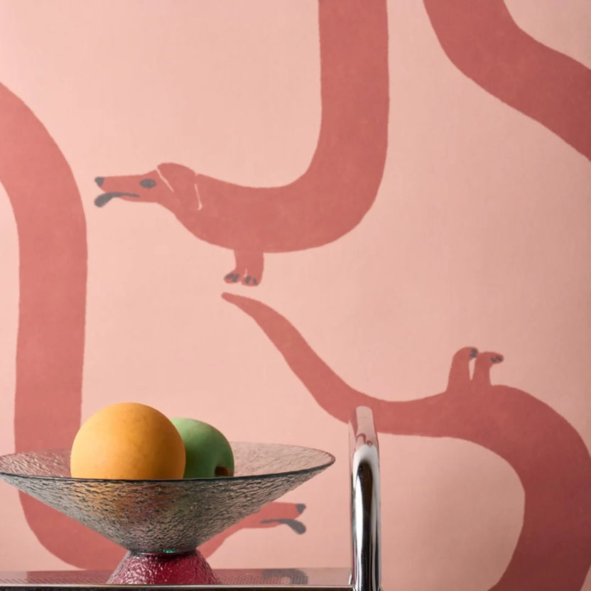 Season Paper Acrobatic teckels honden behang voor de kinderkamer terra