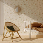 Season Paper Cache Cache Lichen bosdieren behang voor de kinderkamer en babykamer neutraal