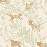 Season Paper Cache Cache Lichen bosdieren behang voor de kinderkamer en babykamer neutraal