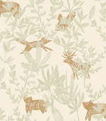 Season Paper Cache Cache Lichen bosdieren behang voor de kinderkamer en babykamer neutraal