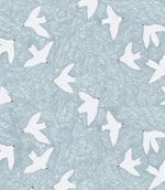 Ciel de Paris Season Paper behang voor de kinderkamer vogels lichtblauw