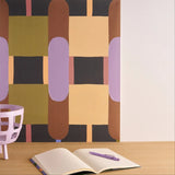 Season Paper Crossroads Lilas Geometrisch behang voor tienerkamer.