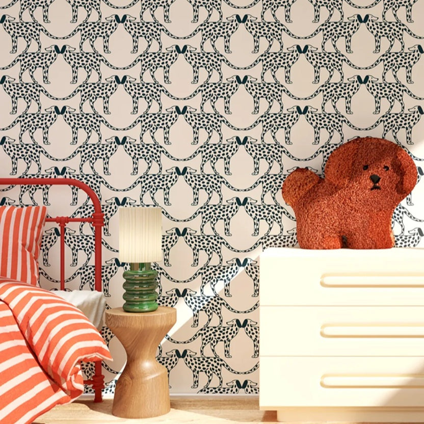 Season paper dalmatiens dalmatiers behang kinderkamer jongenskamer meisjeskamer speelkamer zwart wit