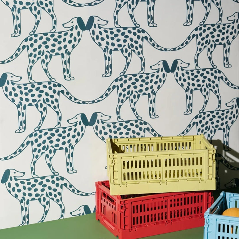 Season paper dalmatiens dalmatiers behang kinderkamer jongenskamer meisjeskamer speelkamer zwart wit