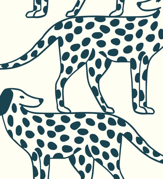 Season paper dalmatiens dalmatiers behang kinderkamer jongenskamer meisjeskamer speelkamer zwart wit