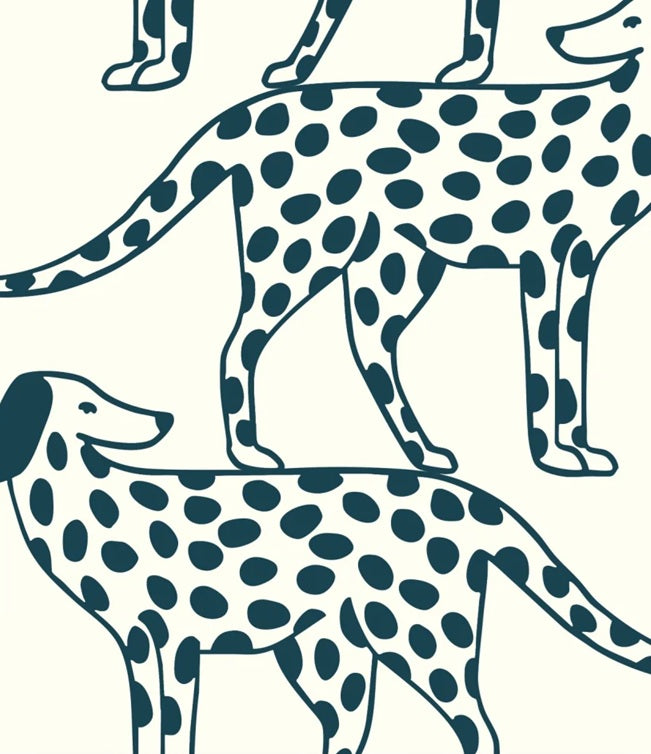 Season paper dalmatiens dalmatiers behang kinderkamer jongenskamer meisjeskamer speelkamer zwart wit