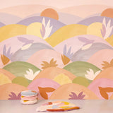 Season Paper Chaumière Oiseau Joie behang voor de kinderkamer kleur 
