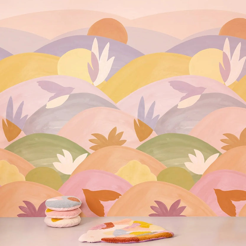 Season Paper Chaumière Oiseau Joie behang voor de kinderkamer kleur 