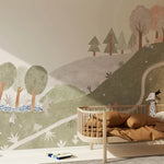 Season Paper x Maison Eliza Le Chemin behang mural voor de kinderkamer 