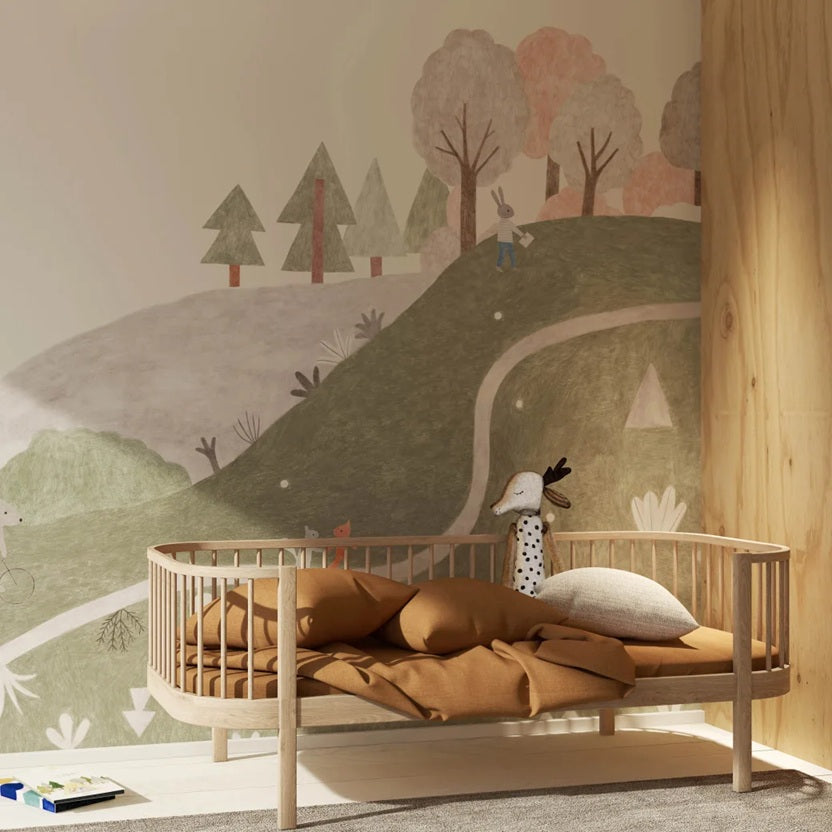 Season Paper x Maison Eliza Le Chemin behang mural voor de kinderkamer 