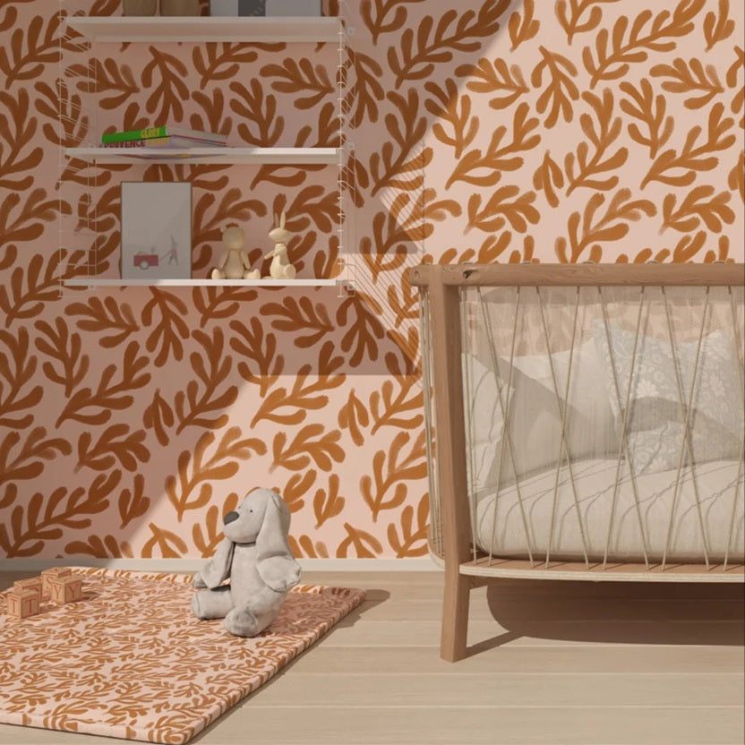 Season Paper x Charlie Crane Mouvement behang voor de meisjeskamer terra roze