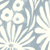 Season Paper Parfum bloemen behang voor een meisjeskamer of babykamer lichtblauw