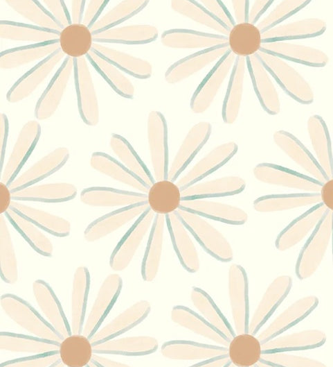 Season Paper Passionnement bloemen behang voor de kinderkamer wit madeliefjes