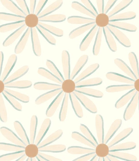 Season Paper Passionnement bloemen behang voor de kinderkamer wit madeliefjes