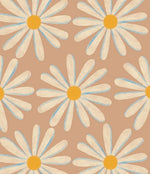 Season Paper Passionnement bloemen behang voor de kinderkamer terra roze madeliefjes