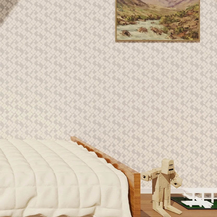 Season Paper bloemen behang voor meisjeskamer en babykamer lichtblauw 