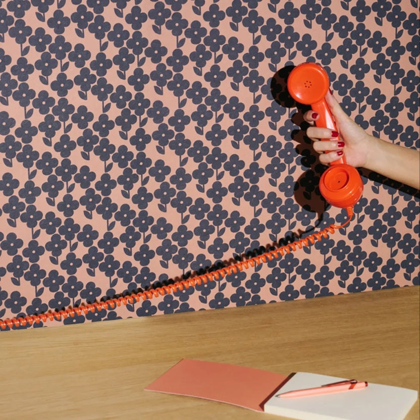 Season Paper Penelope nuit bloemen behang meisjeskamer roze blauw