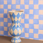 Season Paper geblokt behang voor de kinderkamer blauw