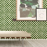 Season Paper geblokt behang voor de kinderkamer groen
