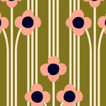 Season Paper Pop Bronze bloemen behang voor de kinderkamer groen