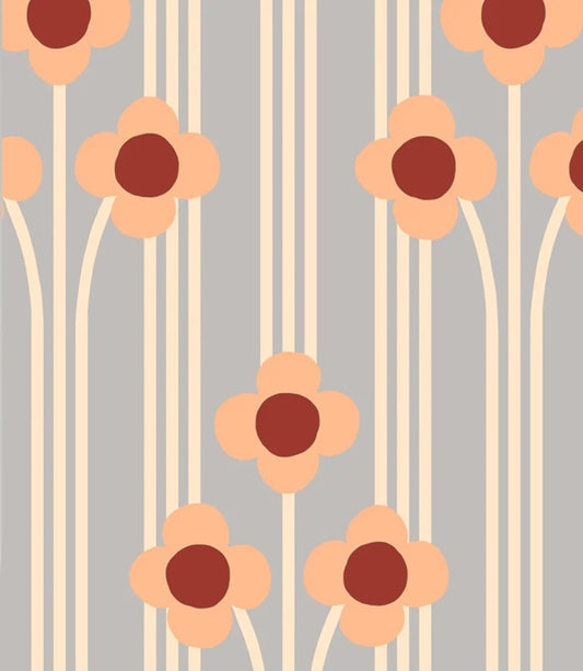 Season Paper Pop Nuage bloemen behang voor de kinderkamer lichtblauw
