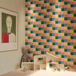 Season Paper Quilt geblokt behang voor de kinderkamer kleuren 