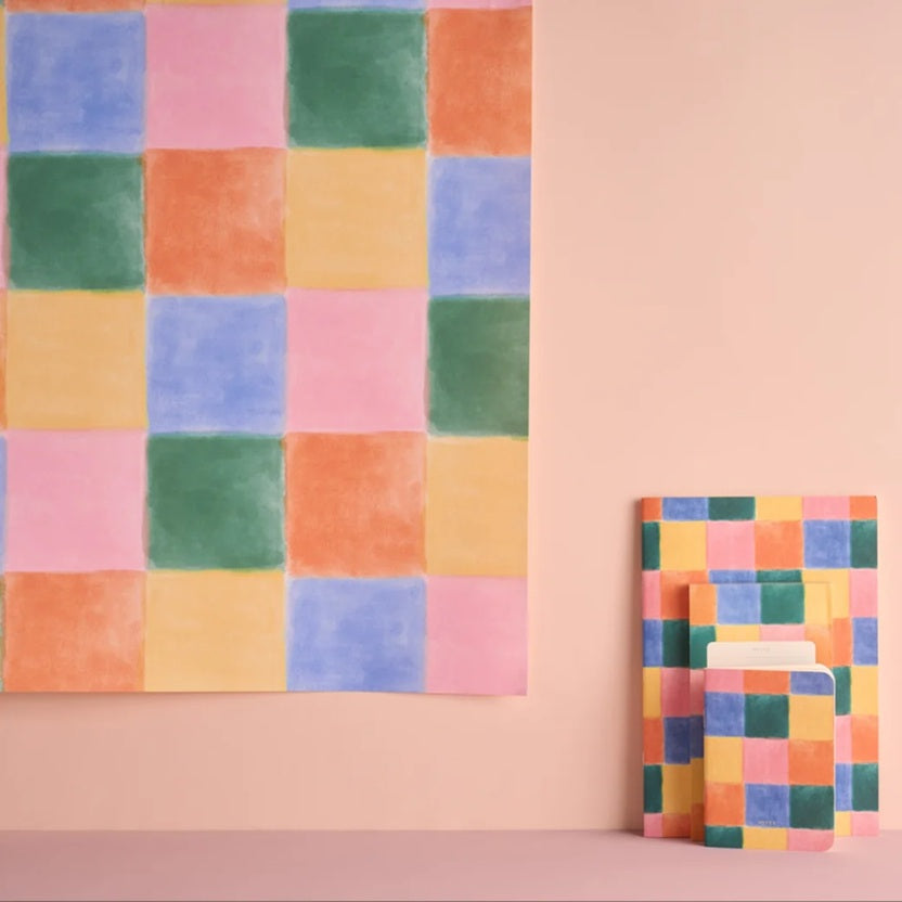 Season Paper Quilt geblokt behang voor de kinderkamer kleuren 