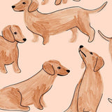 Season Paper behang voor de kinderkamer teckels honden bruin