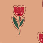 Season Paper Tulipe Joyeuse tulpen behang voor meisjeskamer roze