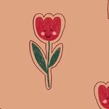 Season Paper Tulipe Joyeuse tulpen behang voor meisjeskamer roze
