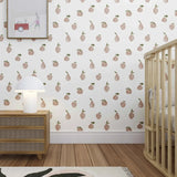 Season Paper verger behang voor de neutrale kinderkamer of babykamer met fruit