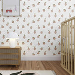 Season Paper verger behang voor de neutrale kinderkamer of babykamer met fruit