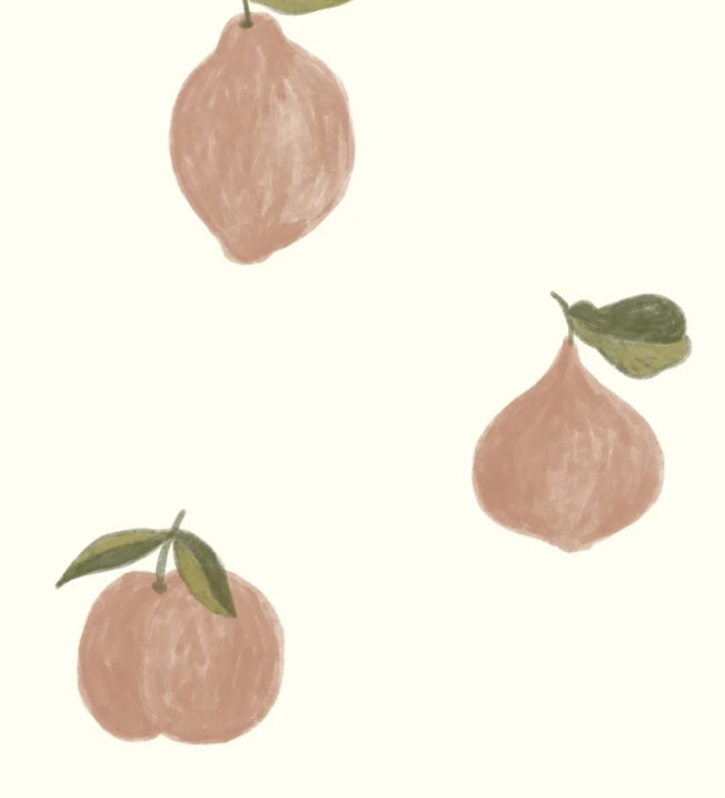 Season Paper verger behang voor de neutrale kinderkamer of babykamer met fruit
