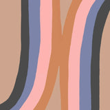Season Paper Wavy retro behang voor een tienerkamer meisjeskamer terra