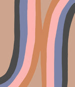 Season Paper Wavy retro behang voor een tienerkamer meisjeskamer terra