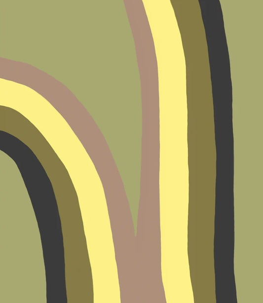 Season Paper Wavy retro behang voor een tienerkamer jongenskamer meisjeskamer groen