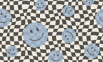 Smiley behang kinderkamer tienerkamer blauw Papr Walls Face the Wall geblokt