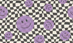 Smiley behang kinderkamer tienerkamer meidenkamer paars Papr Walls Face the Wall geblokt