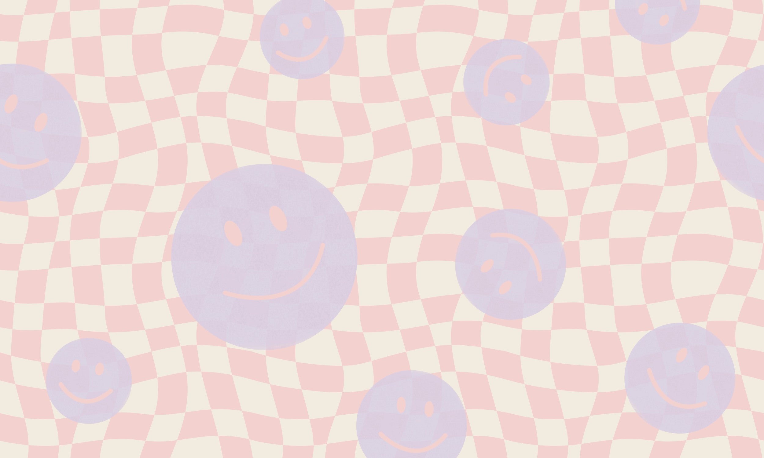Smiley behang kinderkamer tienerkamer meidenkamer roze lila Papr Walls Face the Wall geblokt