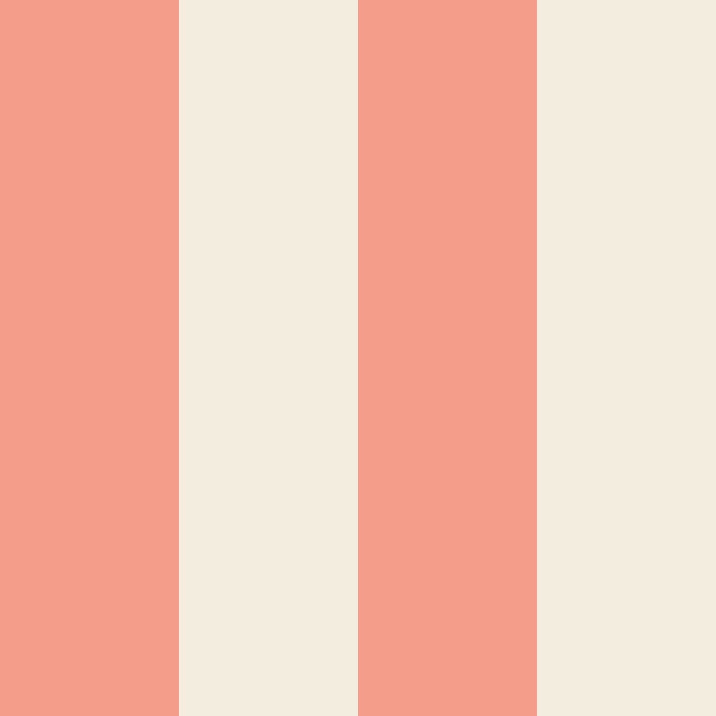 Strepen behang kinderkamer meisjeskamer tienerkamer koraal creme bold Line Papr Walls